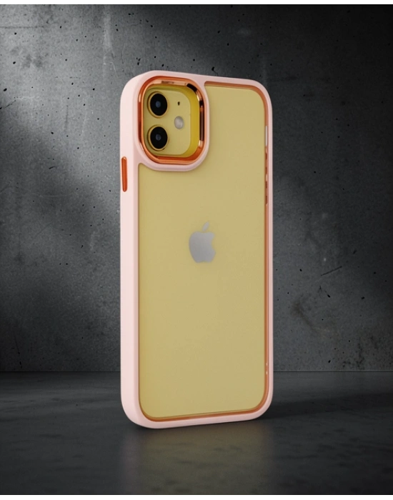 Apple İphone 12 Kılıf Dora Kapak - Pudra