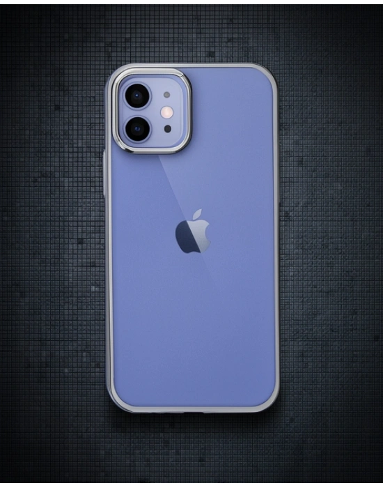Apple İphone 12 Kılıf Element Silikon - Gümüş