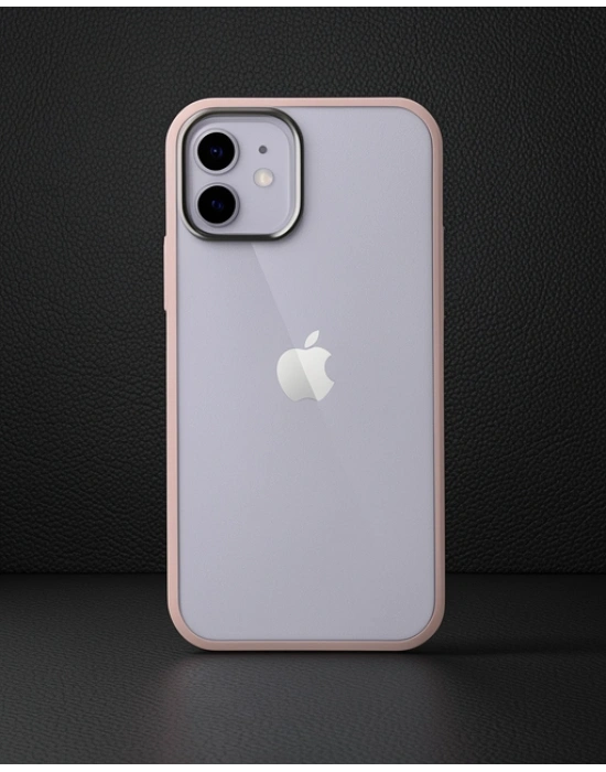Apple İphone 12 Kılıf Element Silikon - Pembe
