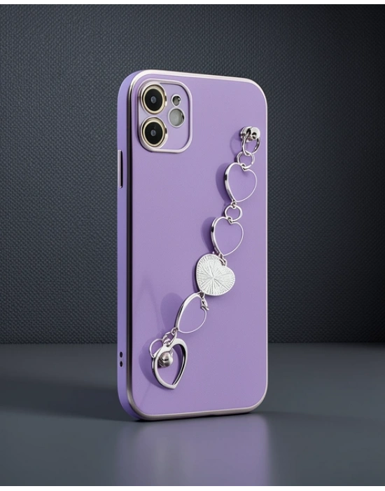 Apple İphone 12 Kılıf Esila Silikon - Mor