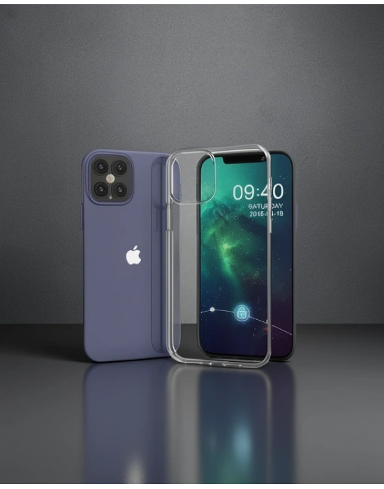 Apple İphone 12 Kılıf Lüx Şeffaf Silikon