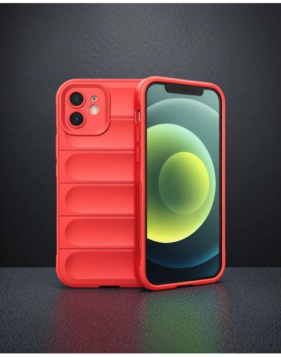 Apple İphone 12 Kılıf Optimum Silikon - Kırmızı
