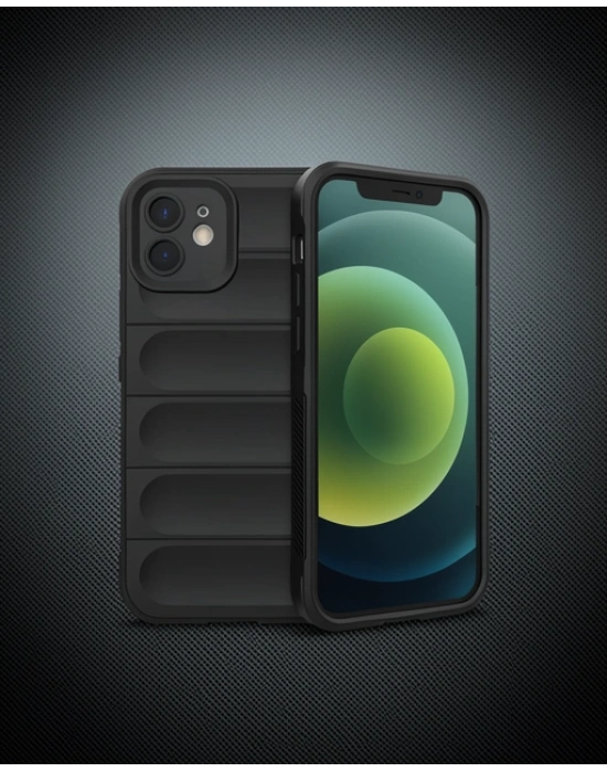 Apple İphone 12 Kılıf Optimum Silikon - Siyah