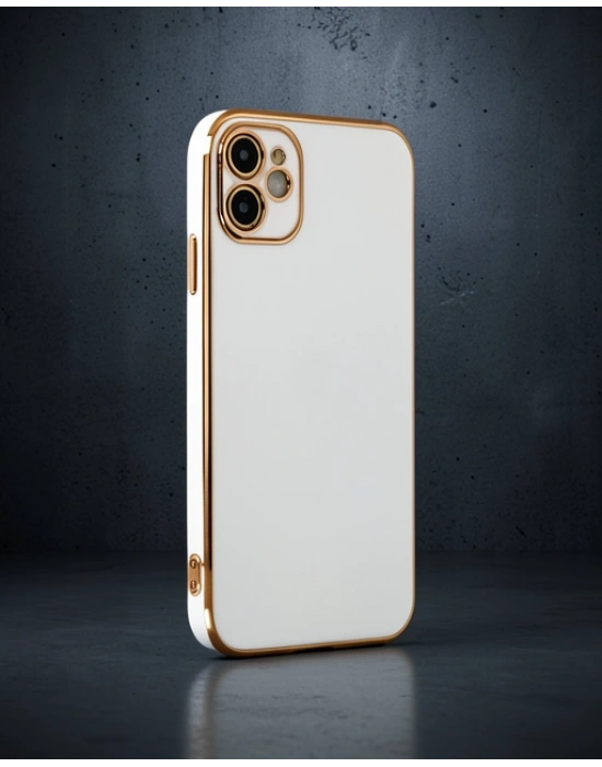 Apple İphone 12 Kılıf Volet Silikon - Beyaz