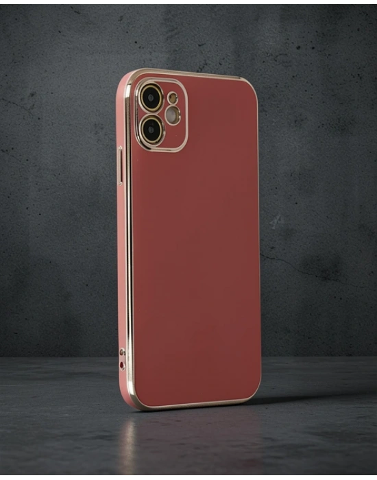 Apple İphone 12 Kılıf Volet Silikon - Kırmızı