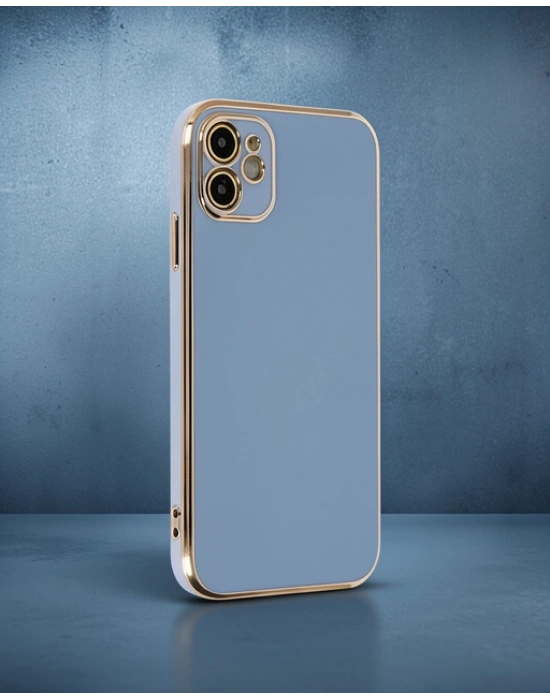 Apple İphone 12 Kılıf Volet Silikon - Mavi