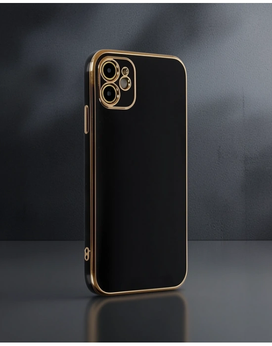 Apple İphone 12 Kılıf Volet Silikon - Siyah