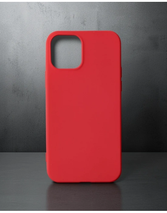 Apple İphone 12 Mini Kılıf First Silikon - Kırmızı