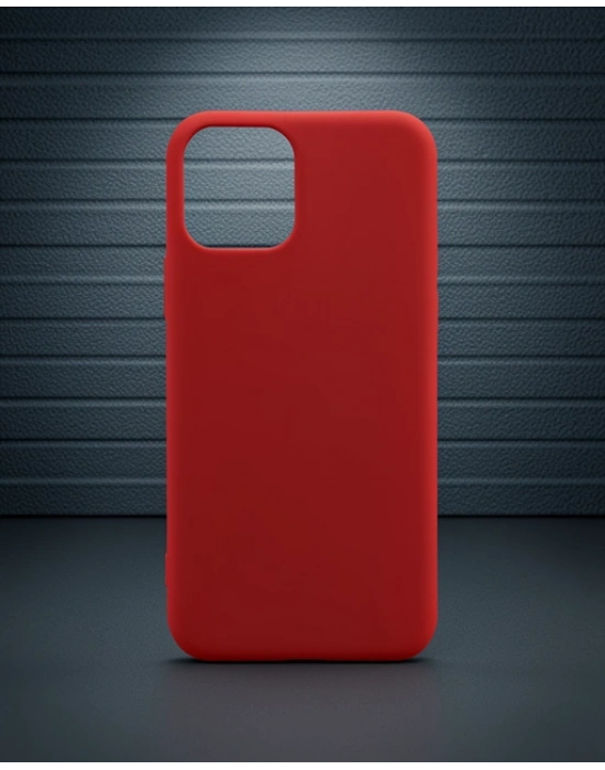 Apple İphone 12 Mini Kılıf First Silikon - Koyu Kırmızı