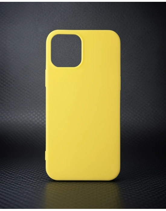 Apple İphone 12 Mini Kılıf First Silikon - Sarı