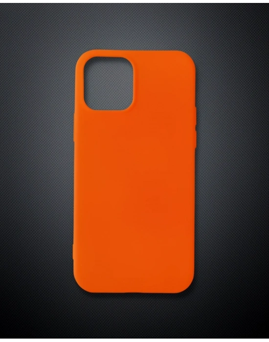 Apple İphone 12 Mini Kılıf First Silikon - Turuncu