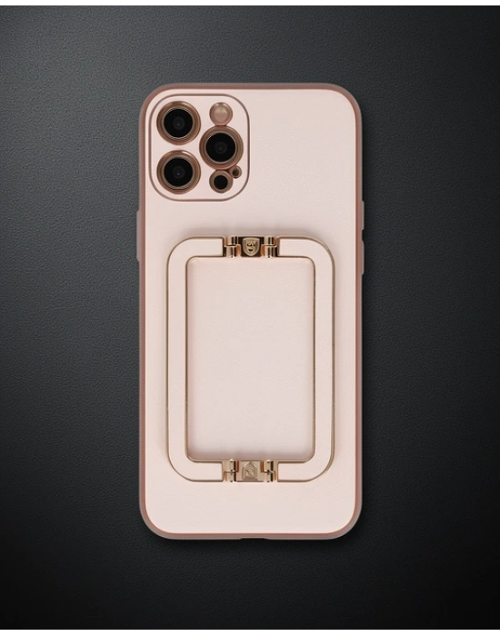 Apple İphone 12 Pro Kılıf Coco Elit Kapak - Pudra