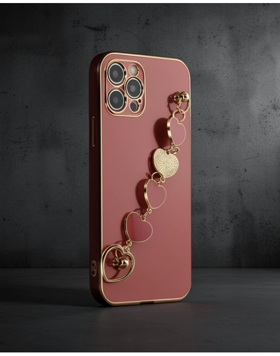 Apple İphone 12 Pro Kılıf Esila Silikon - Kırmızı