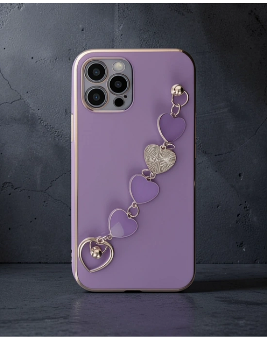 Apple İphone 12 Pro Kılıf Esila Silikon - Mor