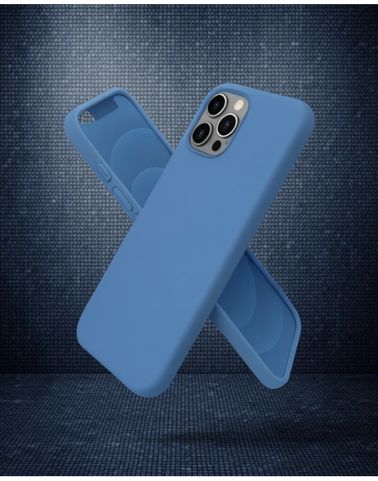 Apple İphone 12 Pro Kılıf First Silikon - Mavi