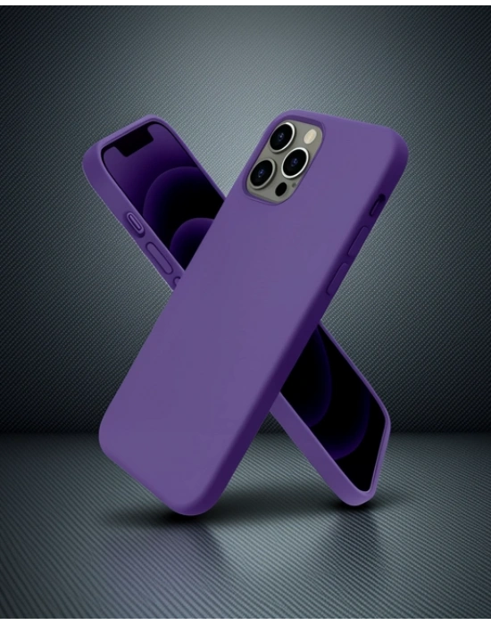 Apple İphone 12 Pro Kılıf First Silikon - Mürdüm