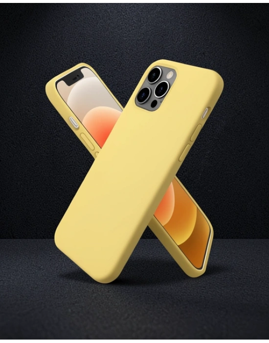 Apple İphone 12 Pro Kılıf First Silikon - Sarı