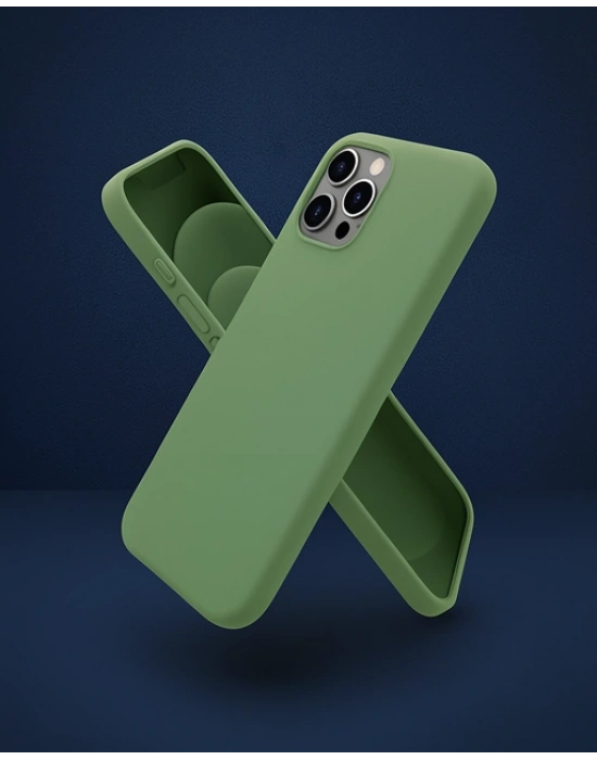 Apple İphone 12 Pro Kılıf First Silikon - Yeşil