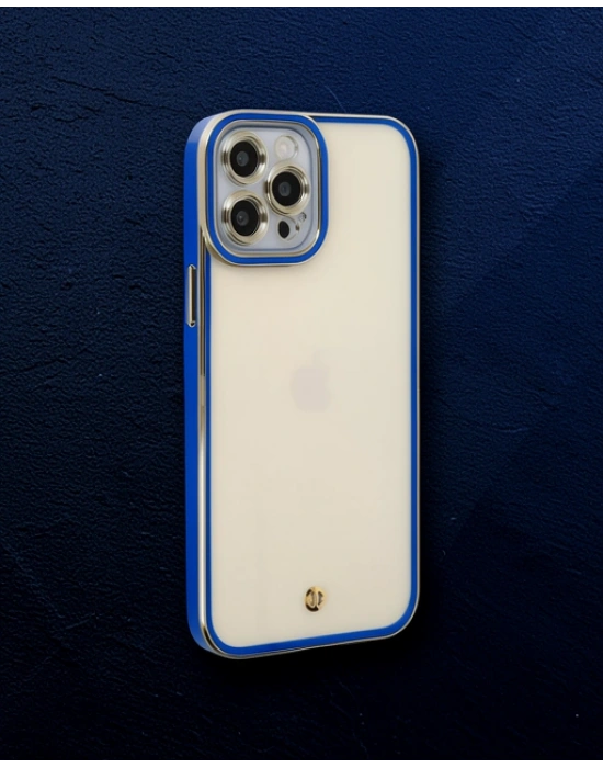 Apple İphone 12 Pro Kılıf Liva Lens Silikon - Mavi