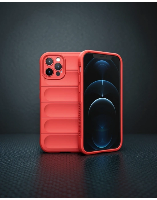 Apple İphone 12 Pro Kılıf Optimum Silikon - Kırmızı