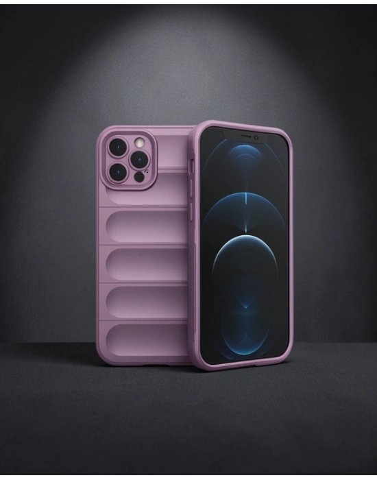 Apple İphone 12 Pro Kılıf Optimum Silikon - Mor