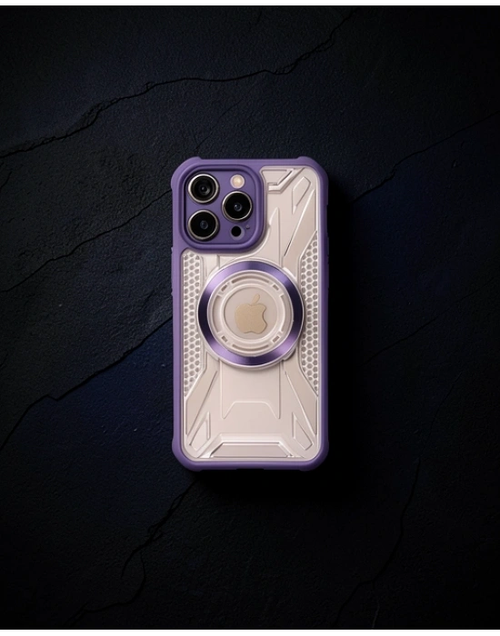Apple İphone 12 Pro Kılıf Prag Magneticsafe Kapak - Derin Mor