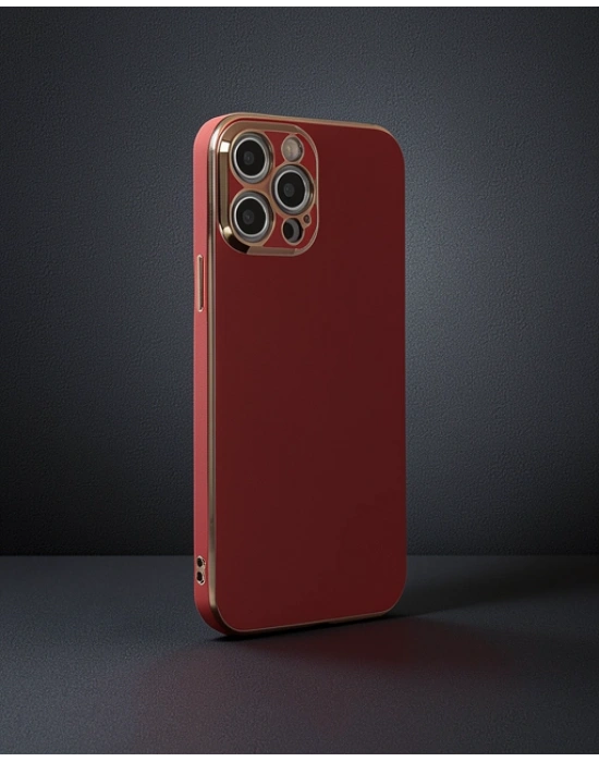 Apple İphone 12 Pro Kılıf Volet Silikon - Kırmızı
