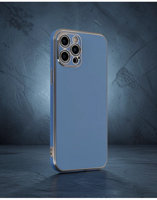 Apple İphone 12 Pro Kılıf Volet Silikon - Mavi