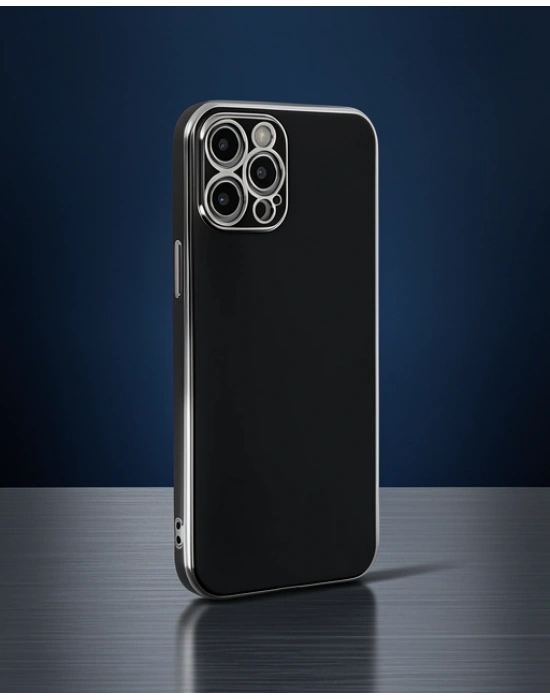 Apple İphone 12 Pro Kılıf Volet Silikon - Siyah