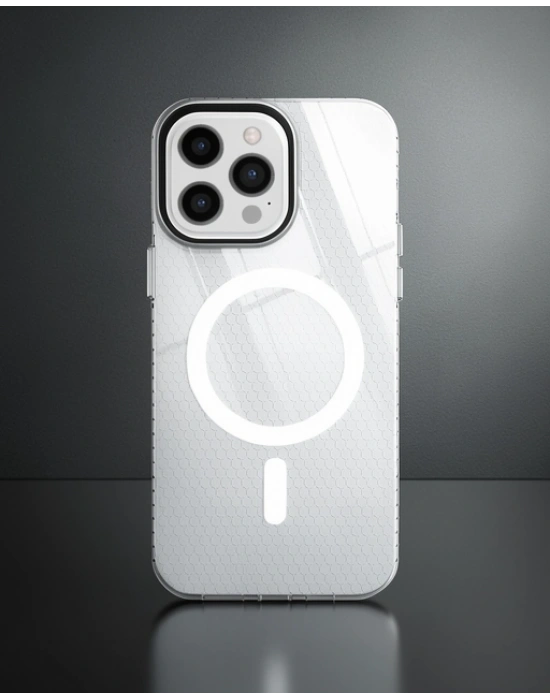 Apple İphone 12 Pro Max Kılıf Beta Magneticsafe Silikon - Şeffaf