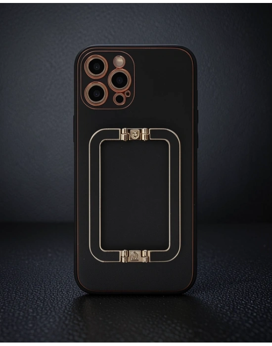 Apple İphone 12 Pro Max Kılıf Coco Elit Kapak - Siyah