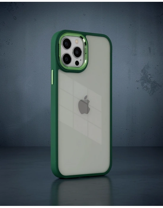 Apple İphone 12 Pro Max Kılıf Dora Kapak - Haki Yeşil