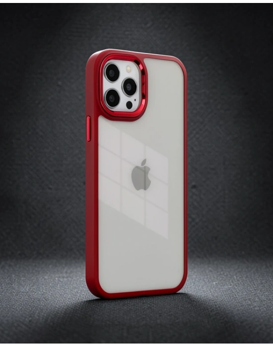 Apple İphone 12 Pro Max Kılıf Dora Kapak - Kırmızı
