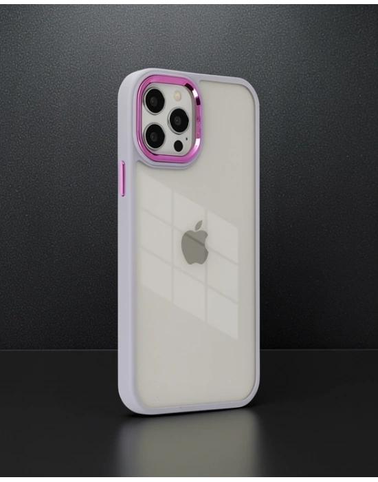 Apple İphone 12 Pro Max Kılıf Dora Kapak - Lila