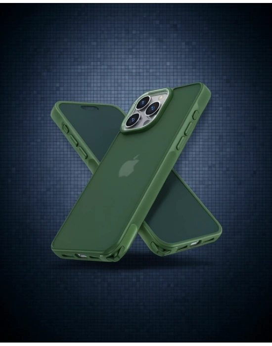 Apple İphone 12 Pro Max Kılıf Elegant Kapak - Yeşil