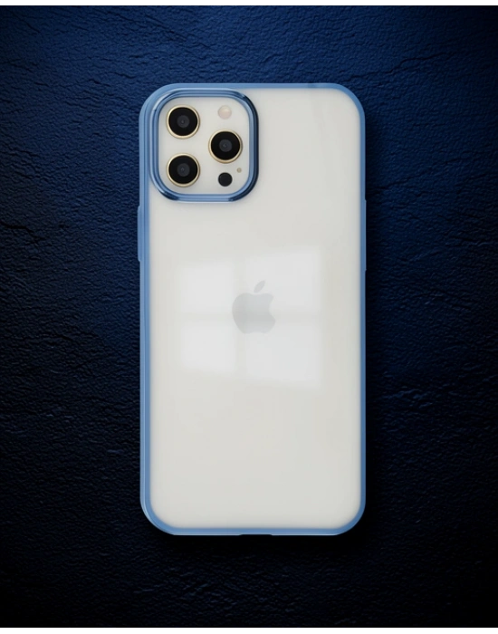 Apple İphone 12 Pro Max Kılıf Element Silikon - Mavi