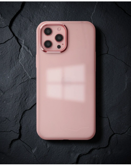 Apple İphone 12 Pro Max Kılıf Element Silikon - Pembe