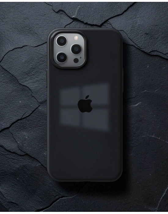 Apple İphone 12 Pro Max Kılıf Element Silikon - Siyah