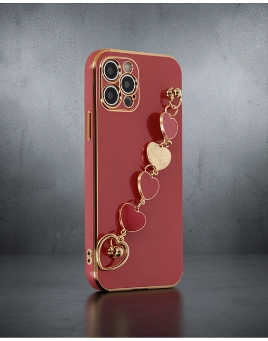 Apple İphone 12 Pro Max Kılıf Esila Silikon - Kırmızı