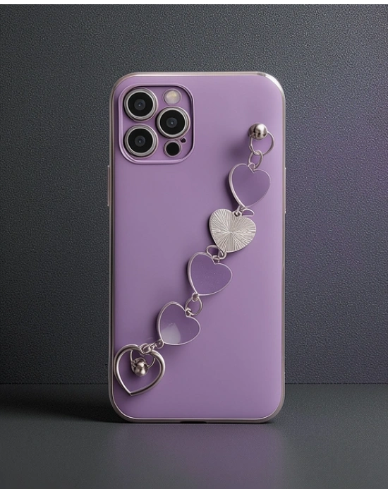 Apple İphone 12 Pro Max Kılıf Esila Silikon - Mor