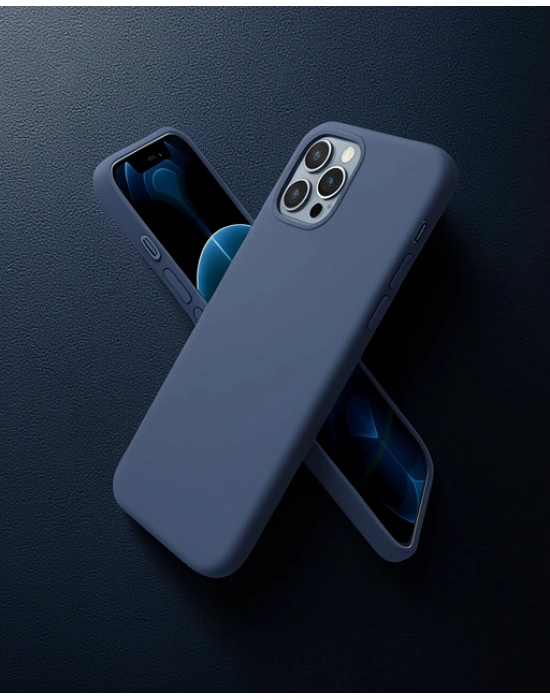 Apple İphone 12 Pro Max Kılıf First Silikon - Lacivert