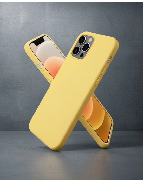 Apple İphone 12 Pro Max Kılıf First Silikon - Sarı