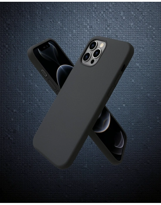 Apple İphone 12 Pro Max Kılıf First Silikon - Siyah