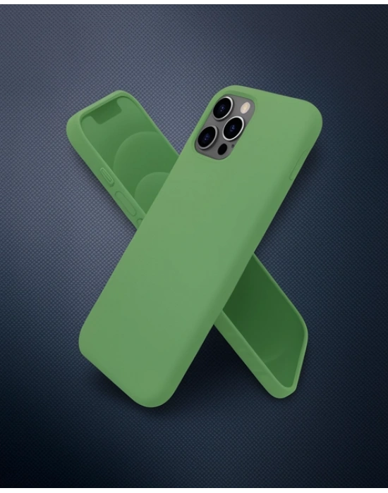 Apple İphone 12 Pro Max Kılıf First Silikon - Yeşil