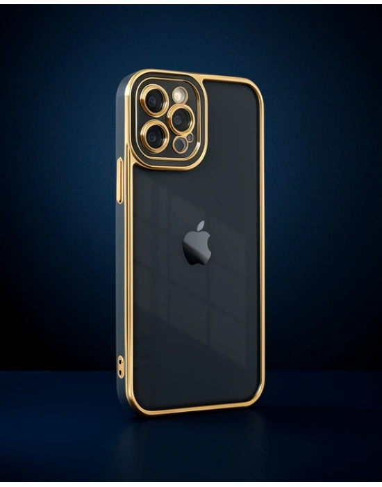 Apple İphone 12 Pro Max Kılıf Liva Lens Silikon - Siyah