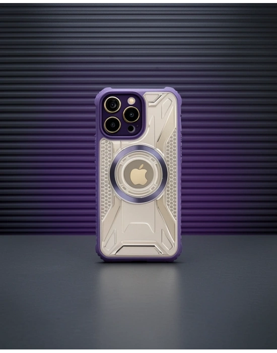 Apple İphone 12 Pro Max Kılıf Prag Magneticsafe Kapak - Derin Mor