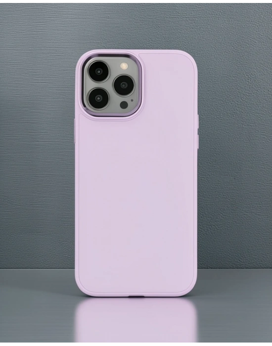 Apple İphone 13 Pro Kılıf Asya Deri Silikon - Lila