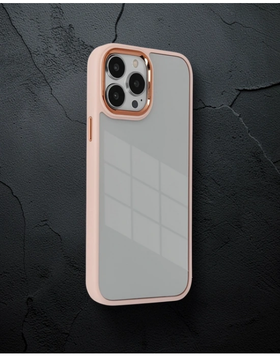 Apple İphone 13 Pro Kılıf Dora Kapak - Pudra
