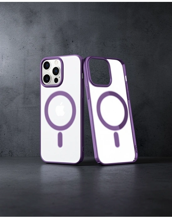 Apple İphone 13 Pro Kılıf Element Magneticsafe Sert Kapak - Derin Mor