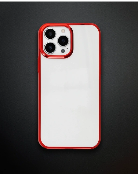 Apple İphone 13 Pro Kılıf Element Silikon - Kırmızı